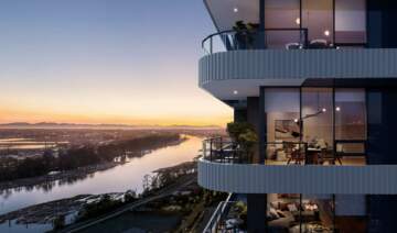 Harlin by Wesgroup in River District, Est. Completion Late 2027. 30 Storeys, 334 Homes (Studio, 1, 2, & 3 Bedroom Condos, Townhomes)